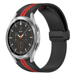 สายซิลิโคนพร้อมตัวล็อกแม่เหล็กพับได้ สำหรับ Samsung Galaxy Watch 4 Classic 46mm, สำหรับ Samsung Galaxy Watch 4 Classic 42mm