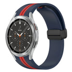 สายซิลิโคนพร้อมตัวล็อกแม่เหล็กพับได้ สำหรับ Samsung Galaxy Watch 4 Classic 46mm, สำหรับ Samsung Galaxy Watch 4 Classic 42mm