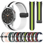 สายซิลิโคนพร้อมตัวล็อกแม่เหล็กพับได้ สำหรับ Samsung Galaxy Watch 4 Classic 46mm, สำหรับ Samsung Galaxy Watch 4 Classic 42mm