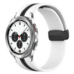 สายซิลิโคนพร้อมตัวล็อกแม่เหล็กพับได้ สำหรับ Samsung Galaxy Watch 4 Classic 46mm, สำหรับ Samsung Galaxy Watch 4 Classic 42mm