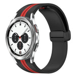 สายซิลิโคนพร้อมตัวล็อกแม่เหล็กพับได้ สำหรับ Samsung Galaxy Watch 4 Classic 46mm, สำหรับ Samsung Galaxy Watch 4 Classic 42mm