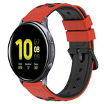 20mm Two-Color Porous Silicone Watch Band, For Samsung Galaxy Watch Active2 44mm, For Samsung Galaxy Watch 42mm