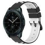 20mm Two-Color Porous Silicone Watch Band, For Samsung Galaxy Watch Active2 44mm, For Samsung Galaxy Watch 42mm