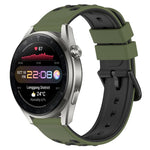 22mm Two-Color Porous Silicone Watch Band, For Huawei Watch 3 Pro New