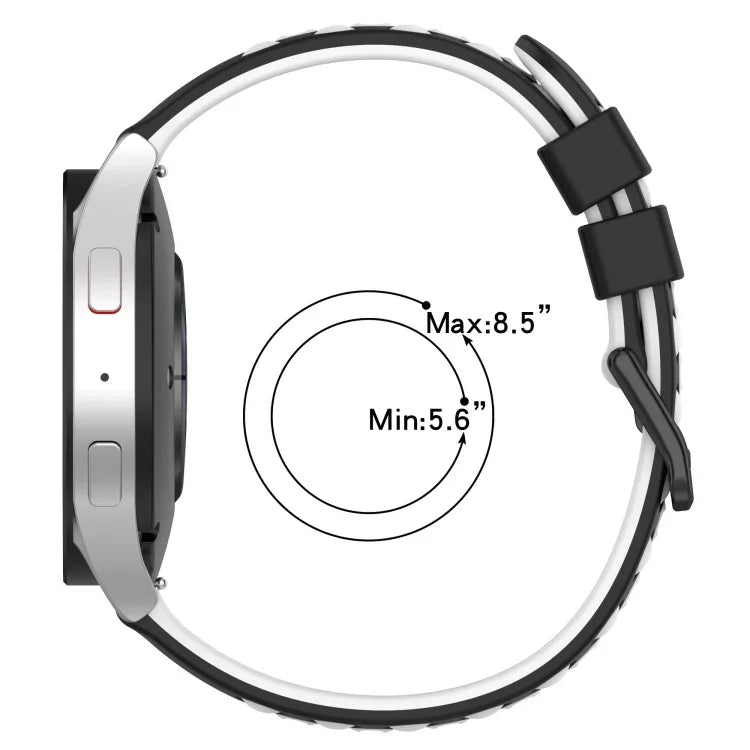 22mm Two-Color Porous Silicone Watch Band, For Samsung Galaxy Watch3 45mm, For Samsung Galaxy Watch 46mm, For Samsung Gear S3 Classic, For Samsung Gear S3 Frontier