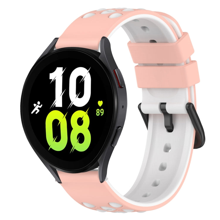 สายรัดนาฬิกาซิลิโคนสองสีขนาด 22mm สำหรับ Samsung Galaxy Watch5 44mm, สำหรับ Samsung Galaxy Watch5 40mm, สำหรับ Samsung Galaxy Watch5 Pro 45mm, สำหรับ Samsung Galaxy Watch4 44mm