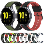 22mm Two-Color Silicone Watch Band, For Samsung Galaxy Watch Active2 44mm, For Samsung Galaxy Watch 42mm
