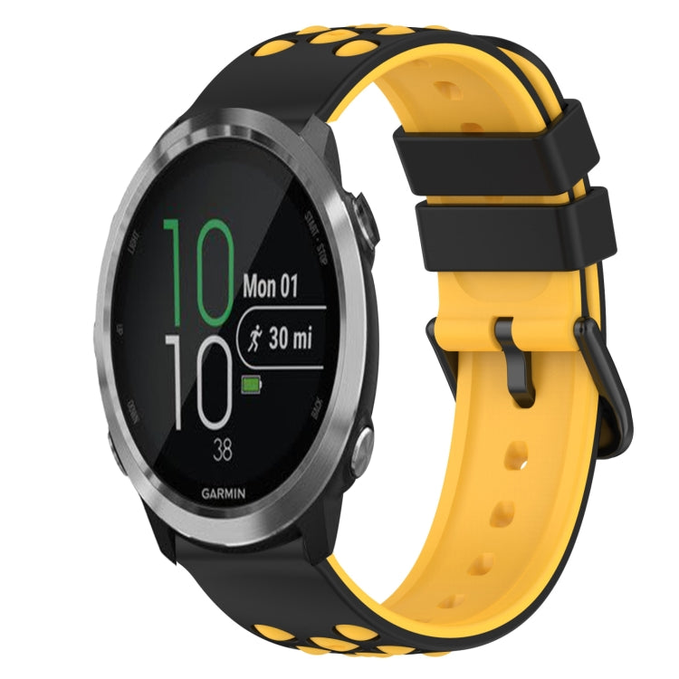 22mm Two-Color Silicone Watch Band, For Garmin Garminmove Style, For Garmin Forerunner 645 Music