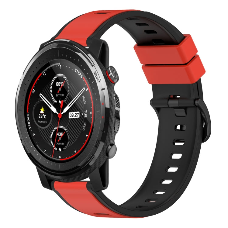 22mm Two-Color Silicone Watch Band, For Amazfit 3, For Amazfit GTR 47mm