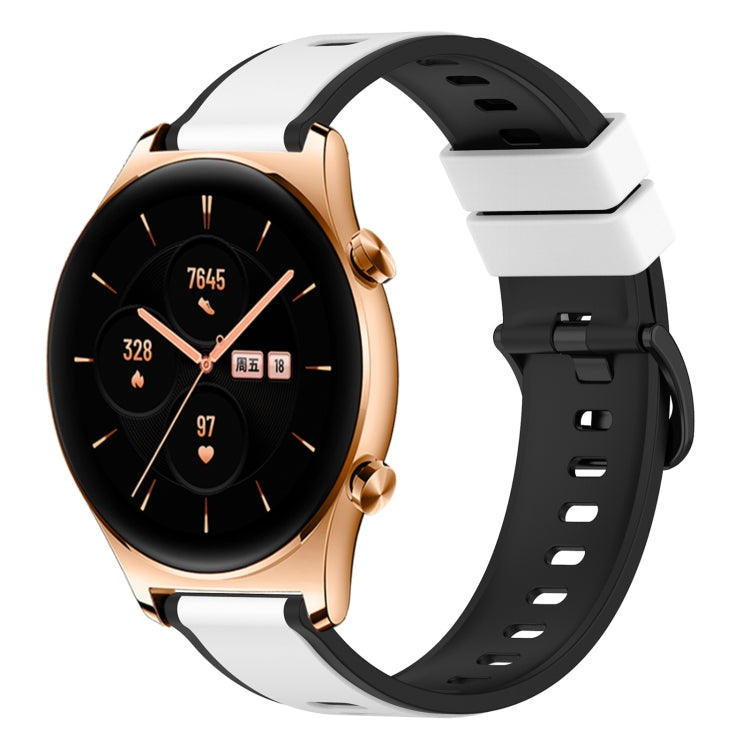 22mm Two-Color Silicone Watch Band, For Honor Watch GS 3, For Honor Watch GS Pro, For Honor Magic Watch 2 46mm, For Honor Watch Dream