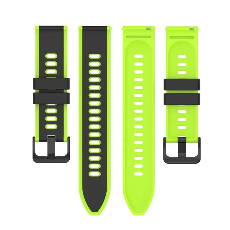 22mm Two-Color Silicone Watch Band, For Samsung Galaxy Watch3 45mm, For Samsung Galaxy Watch 46mm, For Samsung Gear S3 Classic, For Samsung Gear S3 Frontier