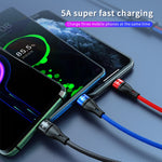 สายชาร์จเร็ว USB เป็น Micro USB + USB-C / Type-C + 8 พิน