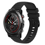 22mm Wavy Dotted Solid-Color Silicone Watch Band, For Amazfit GTR 2, For Amazfit 3 Stratos, For Amazfit GTR 47mm