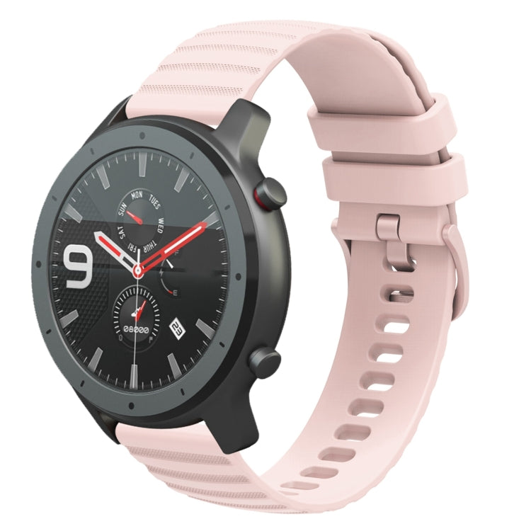 22mm Wavy Dotted Solid-Color Silicone Watch Band, For Amazfit GTR 2, For Amazfit 3 Stratos, For Amazfit GTR 47mm