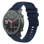 22mm Wavy Dotted Solid-Color Silicone Watch Band, For Amazfit GTR 2, For Amazfit 3 Stratos, For Amazfit GTR 47mm