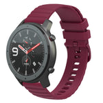 22mm Wavy Dotted Solid-Color Silicone Watch Band, For Amazfit GTR 2, For Amazfit 3 Stratos, For Amazfit GTR 47mm