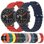 Ocean Style Solid Color Silicone Watch Band, For Amazfit GTR 4 22mm, For Amazfit GTS 4 Mini 20mm