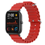 Ocean Style Solid Color Silicone Watch Band, For Amazfit GTR 4 22mm, For Amazfit GTS 4 Mini 20mm