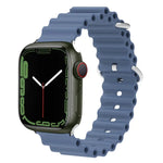 สายรัดนาฬิกาซิลิโคนหัวโลหะ Ocean สำหรับ Apple Watch Ultra 49 มม. / Series 8&7 45 มม., สำหรับ Apple Watch Series 8&7 41 มม. / SE 2&6&SE&5&4 40 มม. / 3&2&1 38 มม.