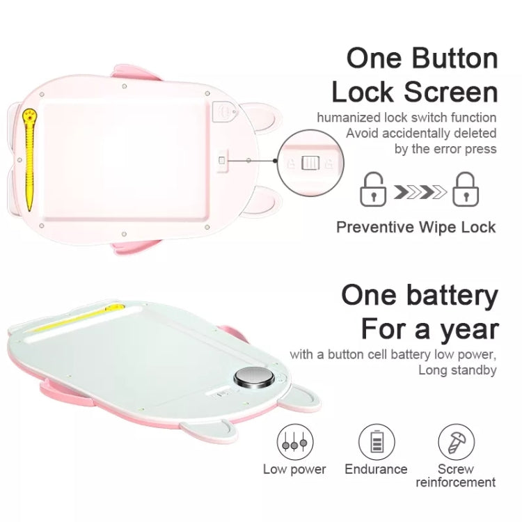 HYD-8511 กระดานเขียนสีสำหรับเด็ก ลายการ์ตูน LCD ABS กระดานวาดภาพด้วยมือ รูปกระต่าย