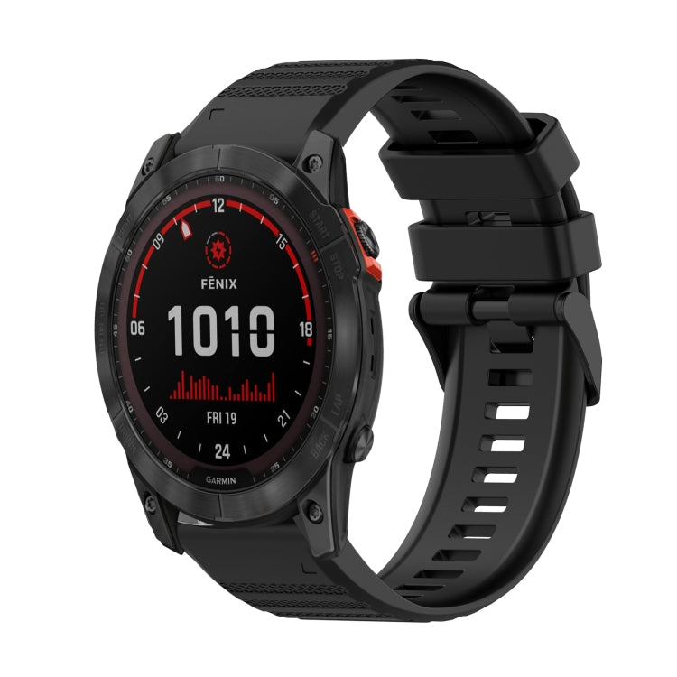 26mm Horizontal Texture Silicone Watch Band with Removal Tool, For Garmin Fenix 7X, For Garmin Fenix 7X Solar, For Garmin Tactix Delta, For Garmin Enduro, For Garmin Fenix 6X, For Garmin Fenix 6X Pro