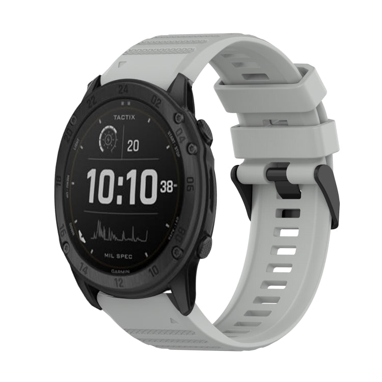 26mm Horizontal Texture Silicone Watch Band with Removal Tool, For Garmin Fenix 7X, For Garmin Fenix 7X Solar, For Garmin Tactix Delta, For Garmin Enduro, For Garmin Fenix 6X, For Garmin Fenix 6X Pro