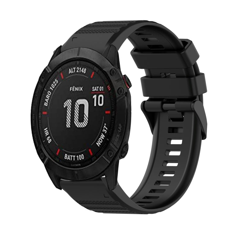 26mm Horizontal Texture Silicone Watch Band with Removal Tool, For Garmin Fenix 7X, For Garmin Fenix 7X Solar, For Garmin Tactix Delta, For Garmin Enduro, For Garmin Fenix 6X, For Garmin Fenix 6X Pro