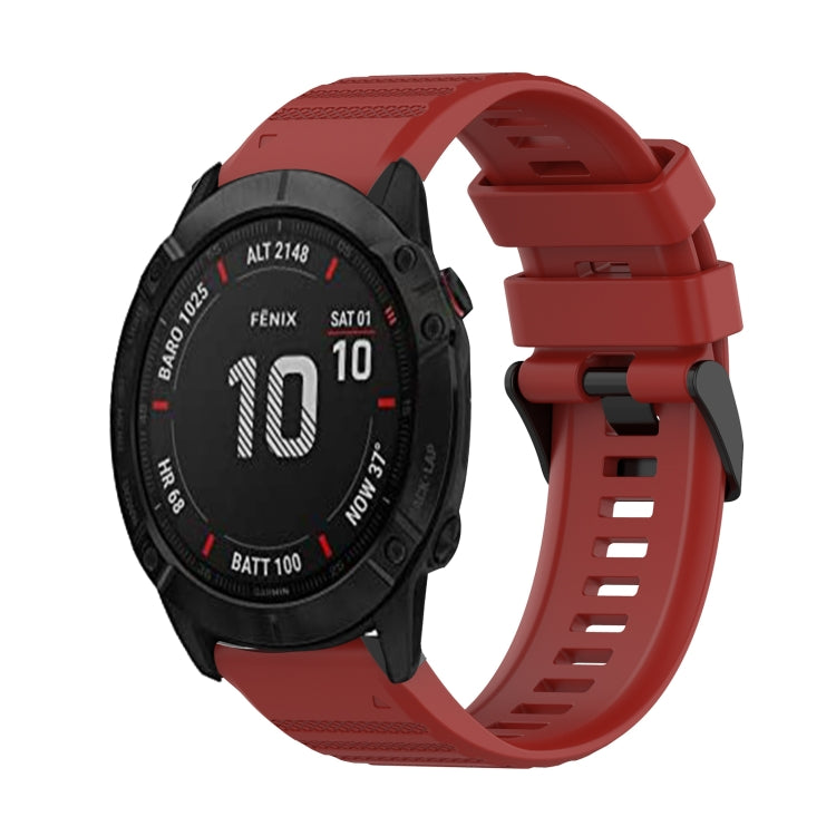 26mm Horizontal Texture Silicone Watch Band with Removal Tool, For Garmin Fenix 7X, For Garmin Fenix 7X Solar, For Garmin Tactix Delta, For Garmin Enduro, For Garmin Fenix 6X, For Garmin Fenix 6X Pro