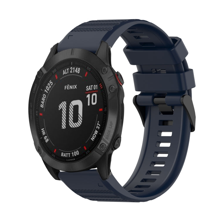 22mm Horizontal Texture Silicone Watch Band with Removal Tool, For Garmin Fenix 7, For Garmin Fenix 7 Solar, For Garmin Fenix 7 Sapphire Solar, For Garmin Epix Gen 2, For Garmin Approach S62, For Garmin Fenix 6 GPS