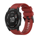 22mm Horizontal Texture Silicone Watch Band with Removal Tool, For Garmin Fenix 7, For Garmin Fenix 7 Solar, For Garmin Fenix 7 Sapphire Solar, For Garmin Epix Gen 2, For Garmin Approach S62, For Garmin Fenix 6 GPS