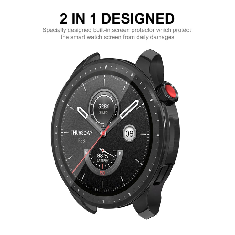 For Amazfit GTR 4 ENKAY Hat-Prince Electroplated TPU Case with Screen Film