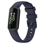 For Fitbit Inspire 3 Solid Color Silicone Watch Band, L, S