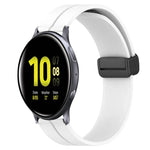 20mm Solid Color Magnetic Clasp Silicone Watch Band, For Samsung Galaxy Watch Active2 44mm, For Samsung Galaxy Watch 42mm