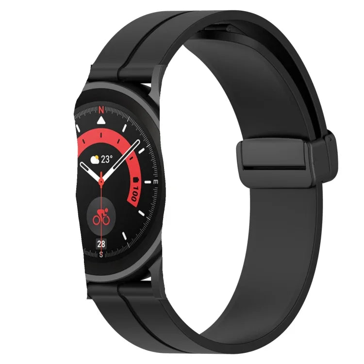 20mm Solid Color Magnetic Clasp Silicone Watch Band, For Samsung Galaxy Watch Active2 44mm, For Samsung Galaxy Watch 42mm