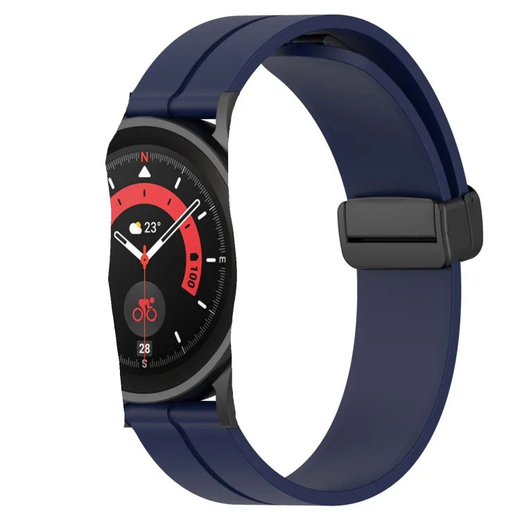 20mm Solid Color Magnetic Clasp Silicone Watch Band, For Samsung Galaxy Watch Active2 44mm, For Samsung Galaxy Watch 42mm