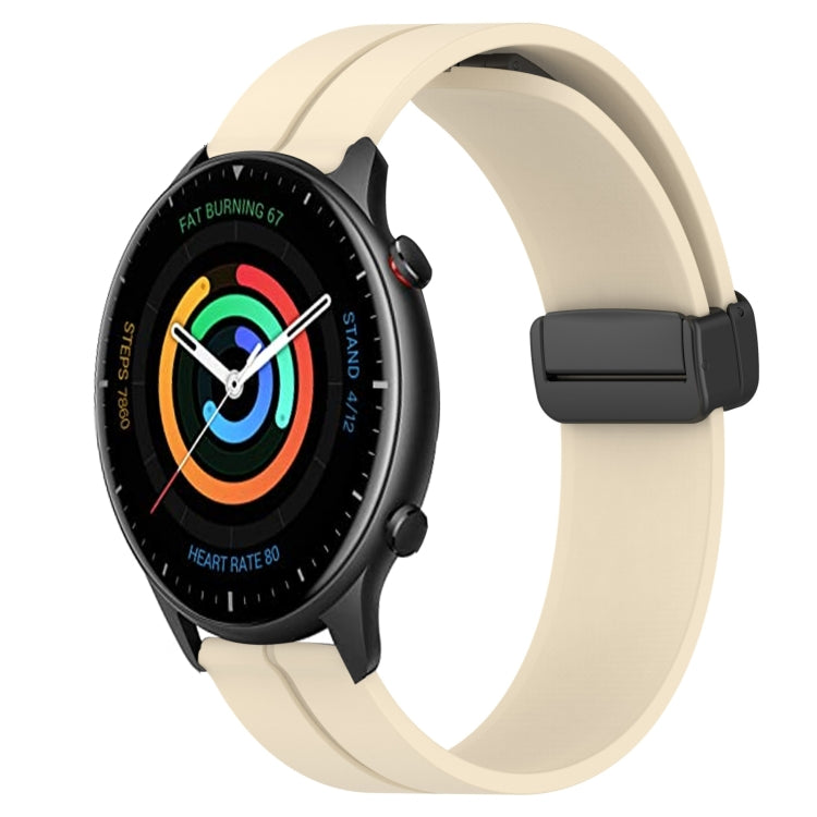 22mm Solid Color Magnetic Clasp Silicone Watch Band, For Amazfit GTR 2, For Amazfit 3, For Amazfit GTR 47mm