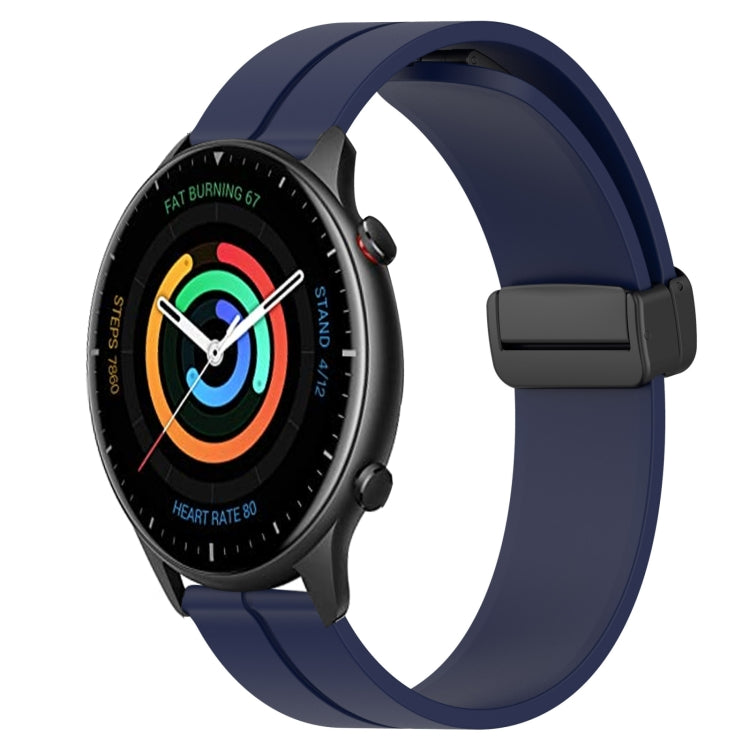 22mm Solid Color Magnetic Clasp Silicone Watch Band, For Amazfit GTR 2, For Amazfit 3, For Amazfit GTR 47mm