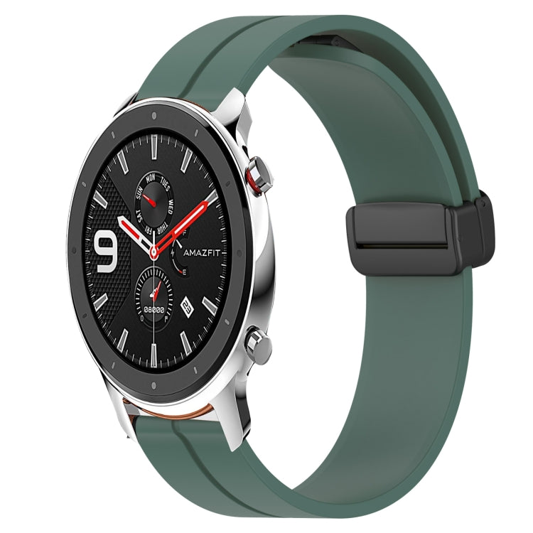 22mm Solid Color Magnetic Clasp Silicone Watch Band, For Amazfit GTR 2, For Amazfit 3, For Amazfit GTR 47mm