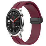 22mm Solid Color Magnetic Clasp Silicone Watch Band, For Amazfit GTR 2, For Amazfit 3, For Amazfit GTR 47mm
