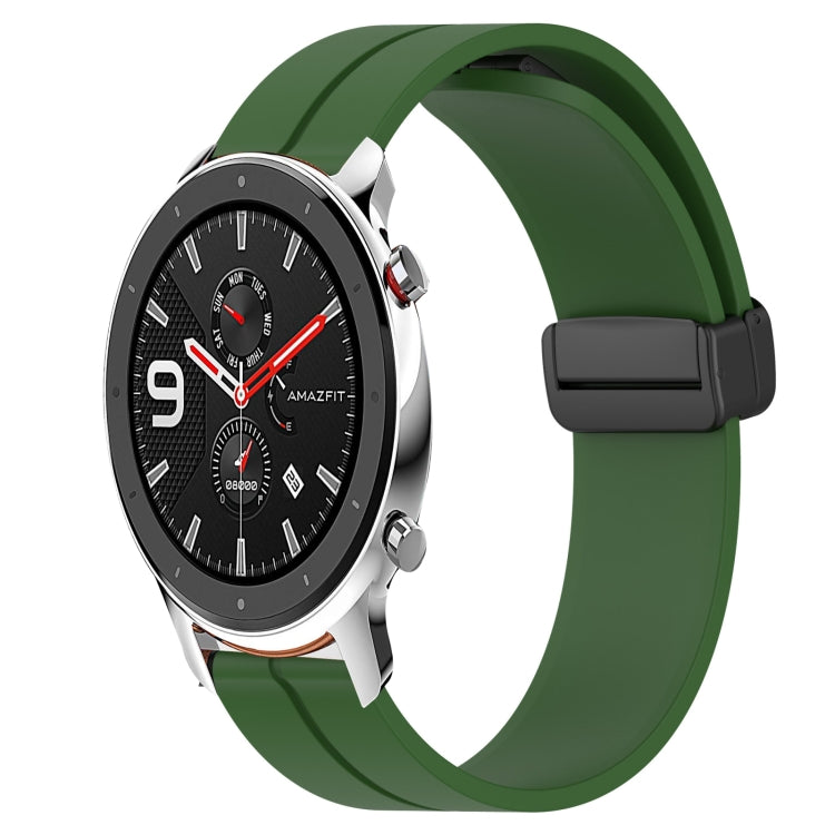 22mm Solid Color Magnetic Clasp Silicone Watch Band, For Amazfit GTR 2, For Amazfit 3, For Amazfit GTR 47mm