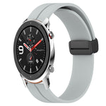 22mm Solid Color Magnetic Clasp Silicone Watch Band, For Amazfit GTR 2, For Amazfit 3, For Amazfit GTR 47mm
