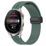 22mm Solid Color Magnetic Clasp Silicone Watch Band, For Huawei Watch 3 Pro New