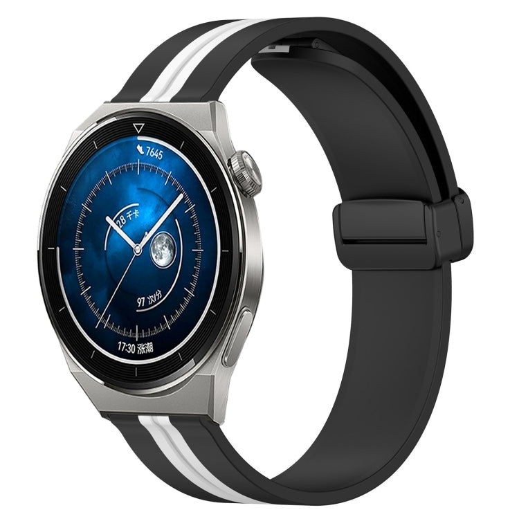 22mm Folding Magnetic Clasp Silicone Watch Band, For Huawei Watch GT3 Pro 46mm, For Huawei Watch GT3 46mm, For Huawei Watch GT Runner, For Huawei Watch 3