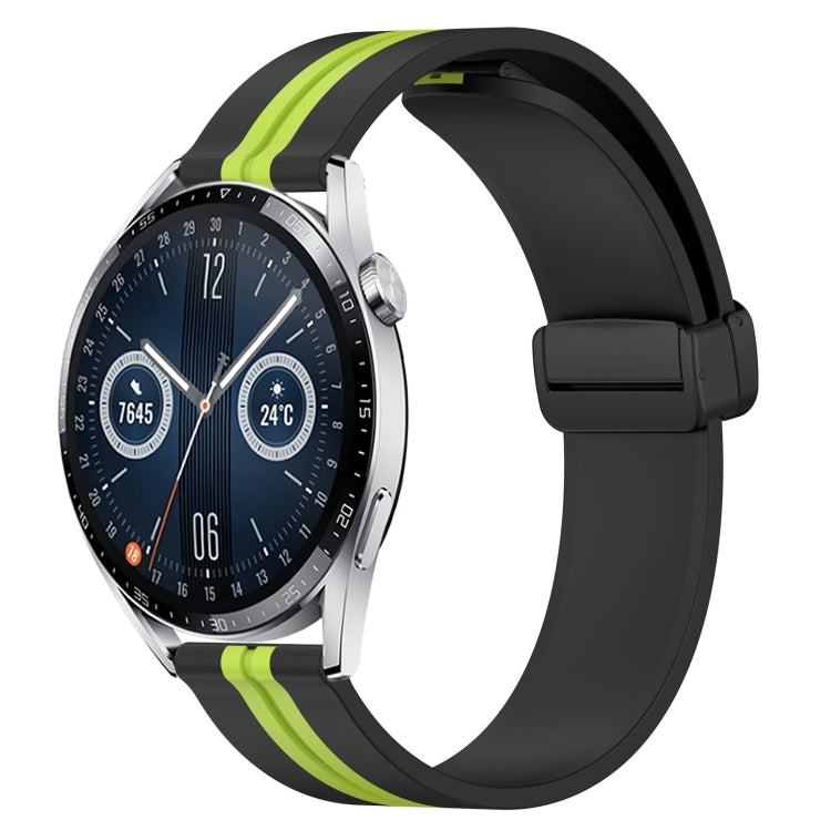 22mm Folding Magnetic Clasp Silicone Watch Band, For Huawei Watch GT3 Pro 46mm, For Huawei Watch GT3 46mm, For Huawei Watch GT Runner, For Huawei Watch 3