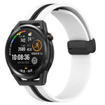 22mm Folding Magnetic Clasp Silicone Watch Band, For Huawei Watch GT3 Pro 46mm, For Huawei Watch GT3 46mm, For Huawei Watch GT Runner, For Huawei Watch 3