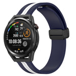22mm Folding Magnetic Clasp Silicone Watch Band, For Huawei Watch GT3 Pro 46mm, For Huawei Watch GT3 46mm, For Huawei Watch GT Runner, For Huawei Watch 3