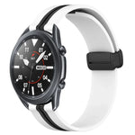 สายรัดนาฬิกาซิลิโคนพับได้พร้อมตัวล็อกแม่เหล็ก 22mm สำหรับ Samsung Galaxy Watch3 45mm, สำหรับ Samsung Galaxy Watch 46mm, สำหรับ Samsung Gear S3 Classic, สำหรับ Samsung Gear S3 Frontier