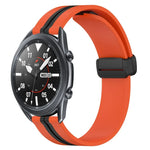 สายรัดนาฬิกาซิลิโคนพับได้พร้อมตัวล็อกแม่เหล็ก 22mm สำหรับ Samsung Galaxy Watch3 45mm, สำหรับ Samsung Galaxy Watch 46mm, สำหรับ Samsung Gear S3 Classic, สำหรับ Samsung Gear S3 Frontier