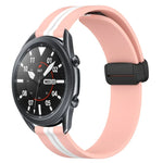 สายรัดนาฬิกาซิลิโคนพับได้พร้อมตัวล็อกแม่เหล็ก 22mm สำหรับ Samsung Galaxy Watch3 45mm, สำหรับ Samsung Galaxy Watch 46mm, สำหรับ Samsung Gear S3 Classic, สำหรับ Samsung Gear S3 Frontier
