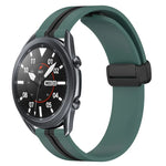 สายรัดนาฬิกาซิลิโคนพับได้พร้อมตัวล็อกแม่เหล็ก 22mm สำหรับ Samsung Galaxy Watch3 45mm, สำหรับ Samsung Galaxy Watch 46mm, สำหรับ Samsung Gear S3 Classic, สำหรับ Samsung Gear S3 Frontier
